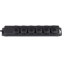 Prelungitor Brennenstuhl 6 prize, IP44, 2m, Negru