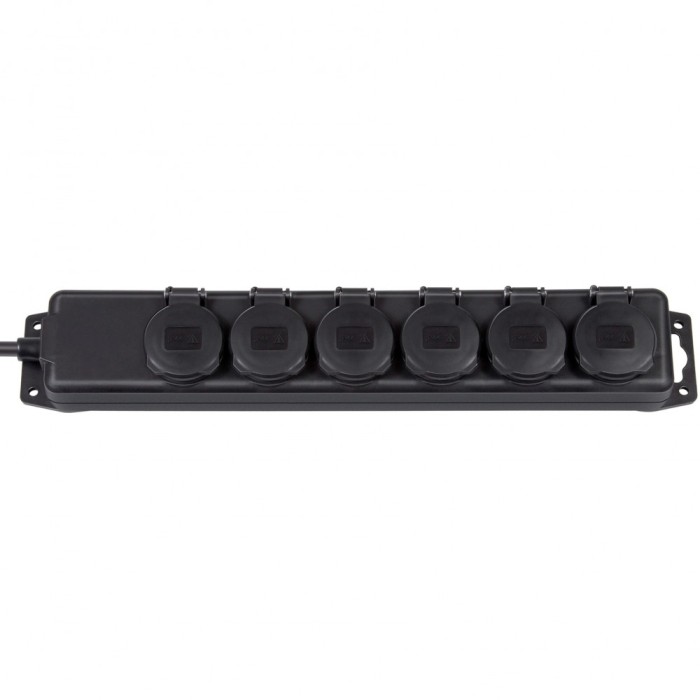 Prelungitor Brennenstuhl 6 prize, IP44, 2m, Negru