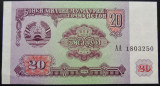 Cumpara ieftin Bancnota 20 RUBLE - TADJIKISTAN , anul 1994 * cod 477 = UNC!