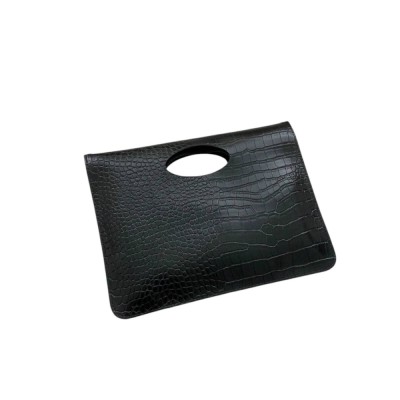 Geanta plic cu imprimeu de crocodil si maner decupat foto