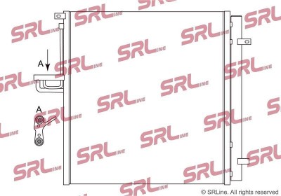 Condensator climatizare AC Ford Ranger 22, motor: 2.0 Ecoblue, 2.3 Ecoboost, Condensator cu uscator integrat, 580x598x16, SRLine, miez si rezervor foto