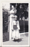 Bnk foto Baiat in costum popular Tara Oasului, Alb-Negru, Romania de la 1950, Etnografie