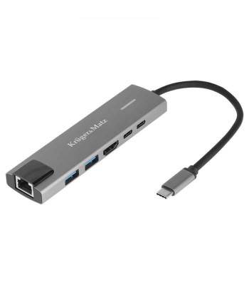 HUB 6in1 USB TYPE C - HDMI v1.4 3840x2160px 30Hz + 2x USB3.0/2.0 + foto
