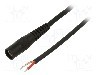 Cablu alimentare DC, cabluri, DC 5,5/2,1 soclu, negru, 5m, WEST POL - S21-TT-C100-500BK