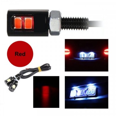 Set 2 LEDuri Lumini Numere Auto 12mm 2x5730 12V Rosii 1F033 XXM foto
