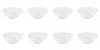 Set boluri, 8 piese, 1.5 L, Plastic, Transparent natur