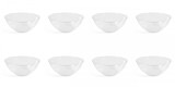 Set boluri, 8 piese, 1.5 L, Plastic, Transparent natur