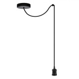 Cablu Pendul Tavan, Dulie Neagră, Lungime 1.5m, Culoare Negru, Oem