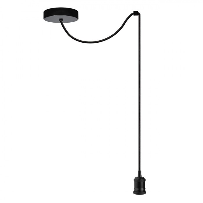 Cablu Pendul Tavan, Dulie Neagră, Lungime 1.5m, Culoare Negru
