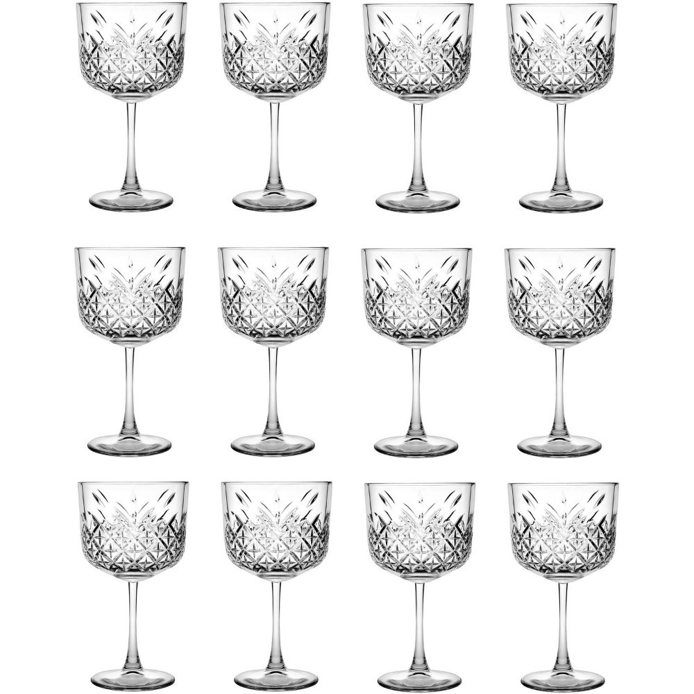 Set 12 Pahare din Sticla Incolora Pasabache Timeless, 500 ml, Ornamentala,  Pentru Cocktail, Cu Picior, Pahare Sticla Pasabahce, Pahare Cristal , Pahar  | Okazii.ro