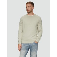 Pulover tricotat barbati cu maneci raglan din bumbac, Crem, 3XL