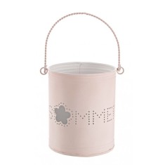 Suport lumanare metal roz Summer 12x14 cm
