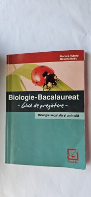 BIOLOGIE BACALAUREAT GHID DE PREGATIRE BIOLOGIE VEGETALA SI ANIMALA HUTANU BADIU foto