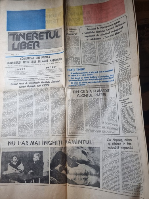 tineretul liber 27 decembrie 1989-procesul si executia sotilor ceausescu