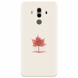 Husa silicon pentru Huawei Mate 10, Autumn Tree Leaf Shape Illustration