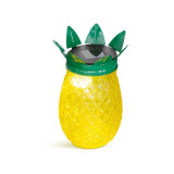 Garden of Eden lampa solara, LED, 170 x 90 mm, aprindere automata, fara cablare, sticla, model ananas, Galben