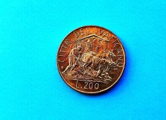 200 Lire 1982 Vatican-UNC-RAR!!-in realitate arata bine!