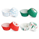 Set de hartie pentru briose - Craciun - 100 bucati pachet