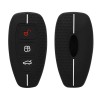 Husa Cheie Auto pentru Ford - 3 Butoane - Keyless Go, Silicon, Negru, 53133.05, Kwmobile