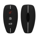Husa Cheie Auto pentru Ford - 3 Butoane - Keyless Go, Silicon, Negru, 53133.05, Kwmobile