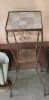 Masuta Fier Forjat Veche, Suport Vaza/Flori, Etajera Decor Gradina, Veioza, H 83cm