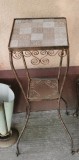 vechi suport fier forjat masuta etajera ptr flori vaza veioza, decor gradina