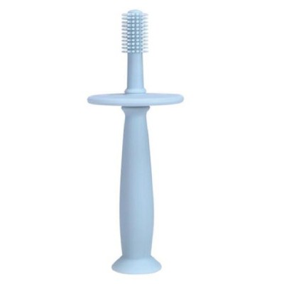 Periuta de Dinti din Silicon pentru Bebelusi, fara BPA, 360 Grade, Bariera Anti-Inghitire, Maner Ergonomic, 12.5 x 15 cm foto