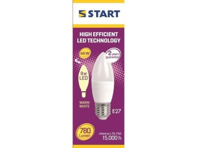 Bec LED Start E14 8W , Economic si puternic, echivalent 65W foto
