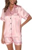 Set pijamale scurte pentru femei GAESHOW, roz, XL - OUTLET