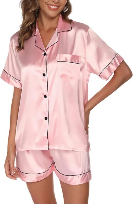 Set pijamale scurte pentru femei GAESHOW, roz, XL - OUTLET
