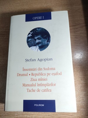 Stefan Agopian - Opere I. Insemnari din Sodoma; Drumul; Republica pe esafod; Ziua miniei; Manualul intimplarilor; Tache de catifea (Polirom, 2008) foto
