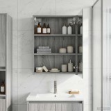 vidaXL Dulap cu oglindă pentru baie Gri Sonoma 50 x 14,5 x 70 cm 889044