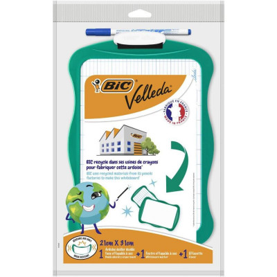 Whiteboard Bic Velleda Kids, Dimensiuni 20x30 Cm, Tabla Bic, Tabla Alba, Tabla Alba Bic, Tabla Velleda, Tabla Copii, Tabla Alba Copii, Tabla Alba De S foto