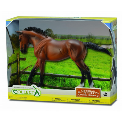 Figurina in cutie iapa Thoroughbred Bay Collecta, plastic cauciucat, 3 ani+ foto