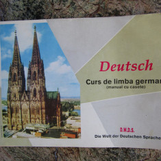 DEUTSCH - CURS DE LIMBA GERMANA ( MANUAL CU CASETE ) , 1993 , LIPSA CASETE