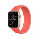 Cumpara ieftin Bratara silicon tip solo loop marca THD pentru Apple Watch 41mm seria 8, marimea S, lungime incheietura mana 158-177 mm, portocaliu