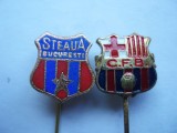 SET INSIGNE FOTBAL STEAUA BUC + FC BARCELONA ,NOSTALGIE DUPA CAMPIOANA. IM 1.17