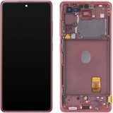 Cumpara ieftin Display cu Touchscreen Samsung Galaxy S20 FE G780, cu Rama, Rosu, Service Pack GH82-24219E