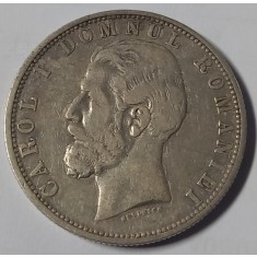 Rom&acirc;nia, 5 Lei 1881, Domn, Argint.