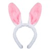 Bentita Urechi Iepuras Alb Roz Femei Carnaval Costume Accesorii Blana Sintetica
