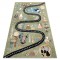 Covor FUN Route pentru copii, strada, animale, verde, 280x370 cm