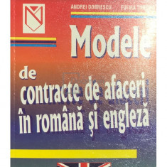 Andrei Dobrescu - Modele de contracte de afaceri în română și engleză (editia 2001)