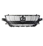 Grila masca fata PEUGEOT 308, 03.2021-, cu 2 gauri senzori parcare; negru/crom, texturat,