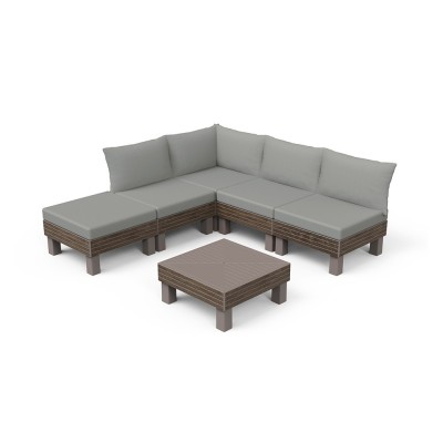 Set complet de mobilier de grădină Elements nuc-verde foto