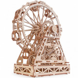 Puzzle mecanic 3D din lemn Ferris Wheel - roata parc de distractii, 301 piese, timp asamblare 5 ore