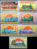 R.Guinea Ecuatoriala. -LOCOMOTIVE VECHI-SERIE 7 V.-MNH.**GEQ 014, Africa, Transporturi