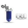 Pachet Filtru Anticalcar Dosamax Blu 1/2&quot; + 6 Rezerve Polifosfat, Dedurizare Apa, Centrale Termice, Boilere, Protectie Instalatii