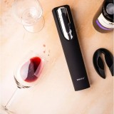 Tibuson electric pentru sticle, negru, cu baterii, Kinghoff