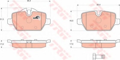 Set placute frana,frana disc BMW Seria 3 (E90) (2005 - 2011) TRW GDB1612 foto