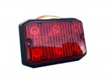Stroboscop LED Profesional SWL Rosu, 6 LED CREE 3W, 10-30VDC, IP67, R65 Clasa 2, R10, Durata 35000h, SMURD Pompieri ISU